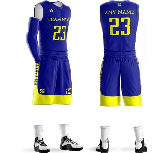 Custom Name + Number Kids & Adult Basketball Jersey Set quick dry DIY Team Basketball T-shirts Shorts