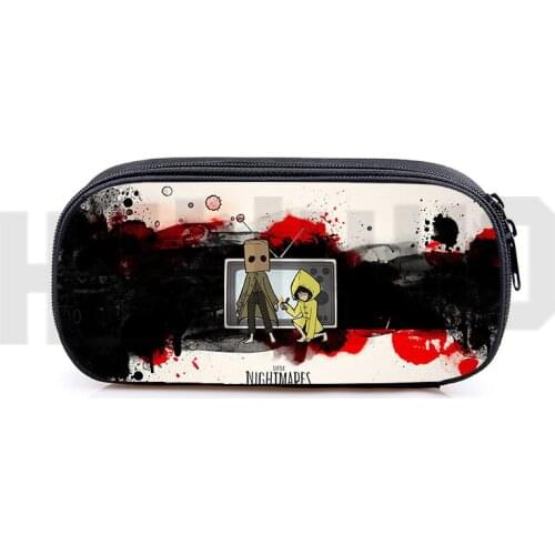 3D Print Game Anime Multifunction Pencil Box Little Nightmares 2 Pencil Case Kids Stationery Storage Box Pen Bag Girls Teenagers
