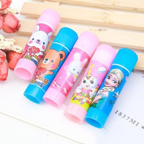Cartoon solid glue stick/glue/solid glue red, yellow and blue 3 colors student stationery