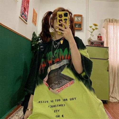 Men Y2k Aesthetic Women Summer New Hip Hop Green Cool Y2k New Party Punk Loose Korean Long-sleeved Top Shirts for Women