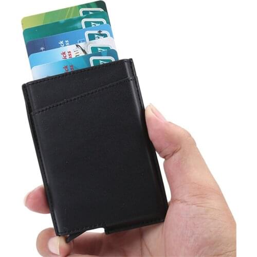 BISI GORO 2019 Men And Women Card Holder New Design Minimalist Wallet Rfid Blocking For Men Vintage Wallet Credit Card Wallet