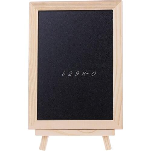 Desktop Message Board Blackboard Wood Tabletop Chalkboard Double Sided Blackboard School Supplies