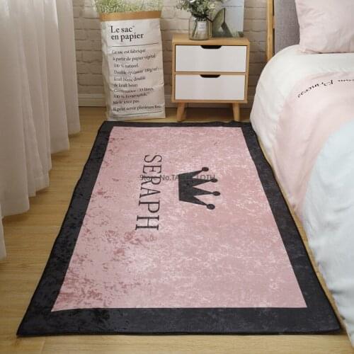New Gold Diamond Velvet Princess Room Carpet Bedroom Bedside Blanket Girl Ins Powder Room Mat