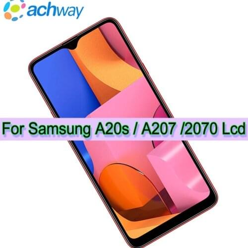 100% New For SAMSUNG Galaxy A20s A207 A2070 SM-A207F LCD Display Screen Digitizer Assembly Repacement Parts For Samsung A20S LCD