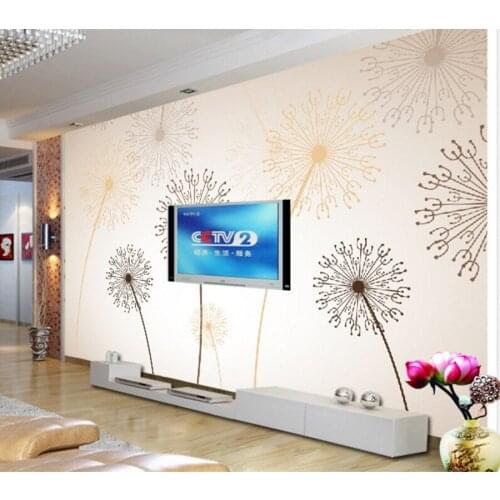 Custom children wallpaper,Dandelion,3D stereoscopic wallpaper for childrens room living room wall papel de parede
