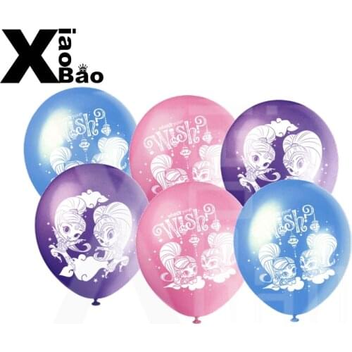 10Pcs Shimmer and Shine Latex Balloons Princess Toys 12inch Foil Ball Party Favor Decoration Supplies Kid Foil Balloon Girl Best