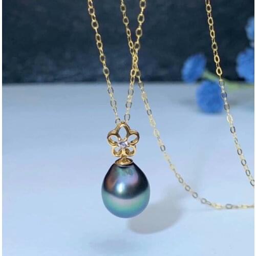 Shilovem 18k yellow gold Natural freshwater pearls pendants fine Jewelry women trendy plant no necklace gift new myme9.51088z
