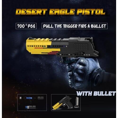 700PCS Technic MOC Buliding Block Gun Military Weapons Desert Eagle Block Pistols City Police SWAT DIY Assemble Childrens Toys
