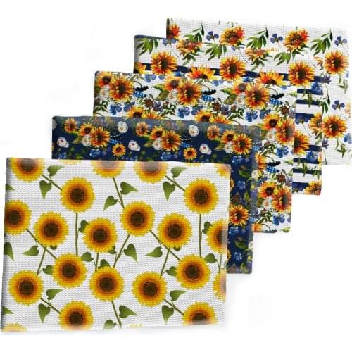 Bubble Sunflower Printed Cloth Polyester Bullet Printed Fabric DIY Clothes Patchwork Fabric For Bags Tablecloth 50*145CM