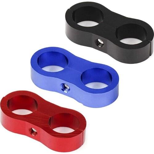 1Pc Universal Stepped Billet Dual AN12 Billet Oil Fuel Water Hose Tube Seprator Divider Clamp Aluminum Line Separator
