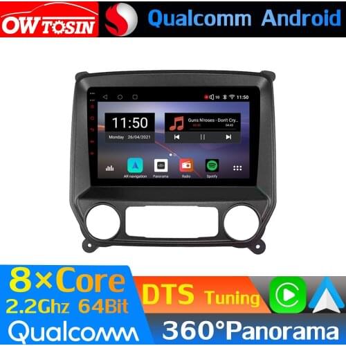 Qualcomm 8Core Android Car Media For GMC Sierra Chevrolet Silverado 1500 2500HD 3500HD 2013-2019 GPS 360 Camera Radio CarPlay
