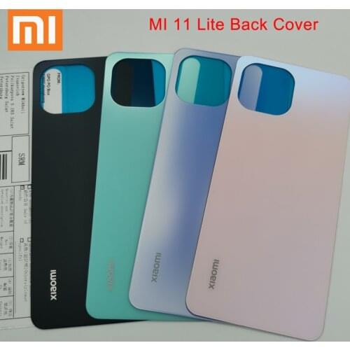 Xiaomi Mi 11 Lite Back Battery Cover Glass Rear Door Housing Cover Replacement Case for Xiaomi mi 11 lite 11Lite 5G Phone Case
