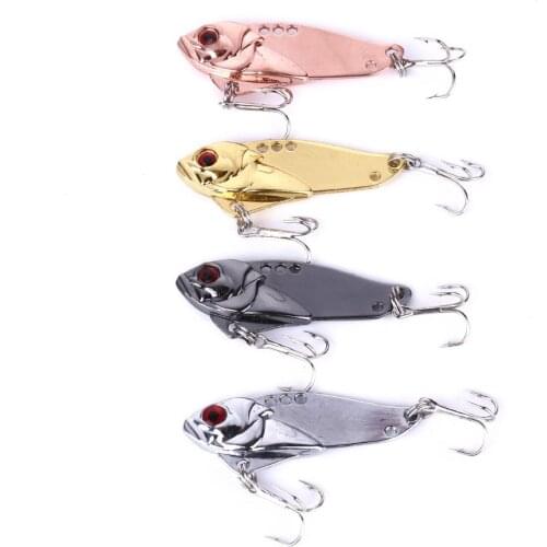 1Pcs 11g 5cm Metal VIB Lures 3D Eyes vivid Vibrations Spoon Lure Fishing bait Bass Artificial Hard Bait Crankbait Tackle
