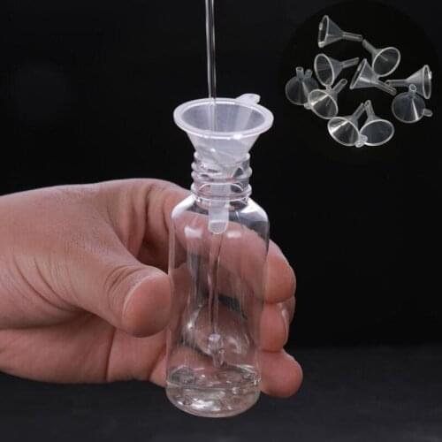 10 Pieces of Mini Transparent Plastic Perfume Diffuser Funnel Juice Dropper Bottle Liquid Essential Oil Laboratory Filling Tool