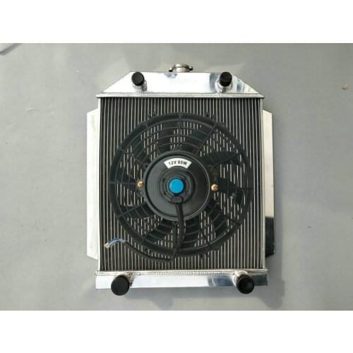 3 ROW Aluminum Radiator For Ford CAR Flathead V8 Engine Champion MT 1949-1953 1950 1951 1952 Deluxe 3.7L 3.9L 226/239Cu + FANS