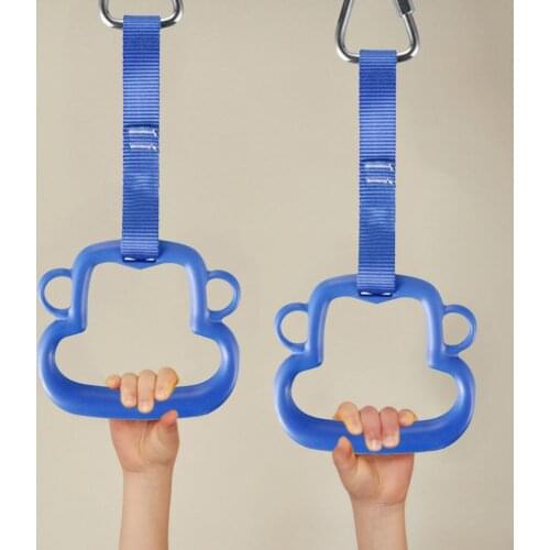 3Pcs Kids Monkey Shape Ring Easy To Use Physical Climbing Training Equipment For Indoor Horizontal Bars Outdoor Rope Multicolor