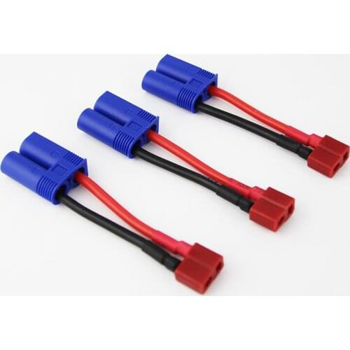 5/10/20pcs Male EC5 to Female Deans T-Plug Connector Adapter for E-Flite Tenergy 1.96inch 14awg