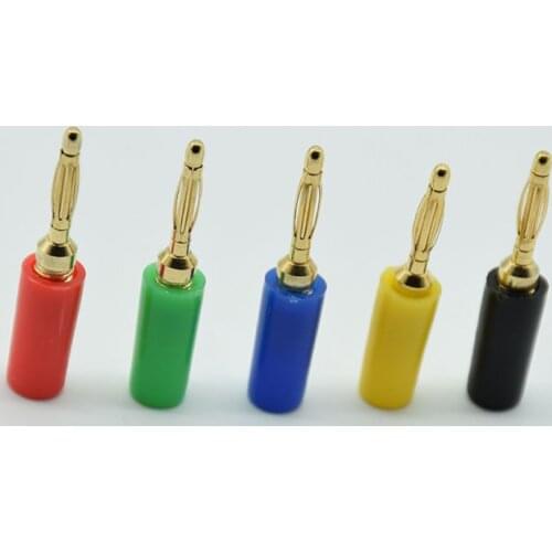 50pcs Gold plated 2mm Banana Plug Jack For Speaker Amplifier Test Probes Connector Best Promotion