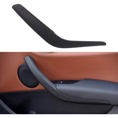 Car Black Inner Door Panel Handle Pull Trim Cover For BMW X1 E84 10-16