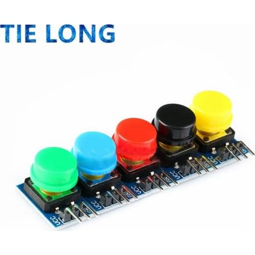 5pcs 12X12MM Big key module Big button module Light touch switch module with hat High level output for arduino or raspberry pi 3