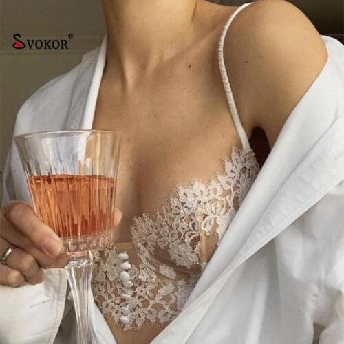 SVOKOR Backless Lace Bralette Women Backless Bras Ladies Push Up Vintage Sexy Underwire Sexy Bra