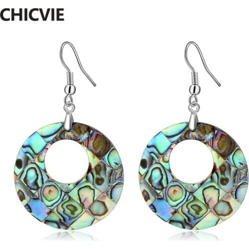 CHICVIE Custom Retro Style Hollow Round Charm Earrings For Women Simple Handmade Personalized Jewelry Splice Earring SER170051