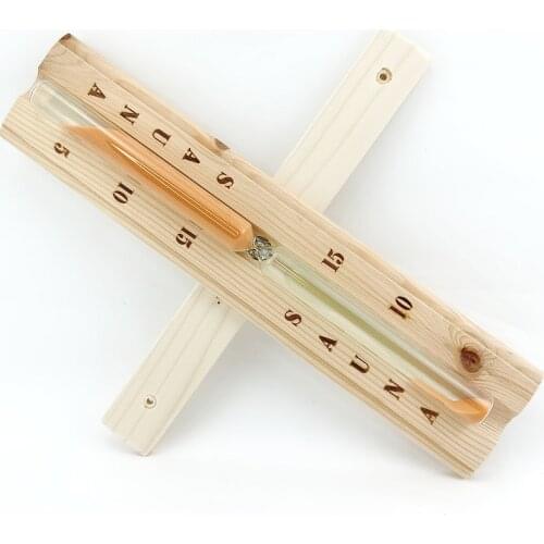 Shower steam room sauna accessories Wooden Sauna Hourglass 15 Minutes Sand Timer Countdown