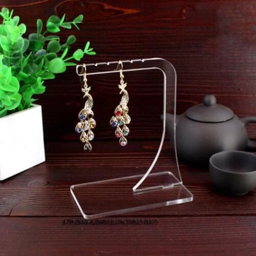 Customized Acrylic Earring Display Hanger Bracelet Holder Jewelry Hanging Rack Bangle Display Stand Necklace Showcase