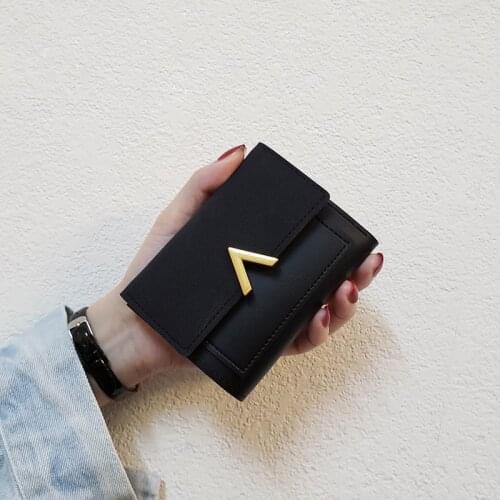 2021 New Short Wallet for Women Lady Short Purse Girls Card Bag Fold Wallet Small Change Bag Birthday Gift