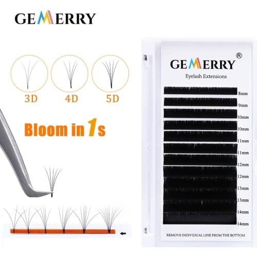 Easy Fan Eyelashes Russian Volume Fans Eyelash Extensions Faux Mink Eyelashes Mix Length Blooming Lashes Fanning Russian Eyelash