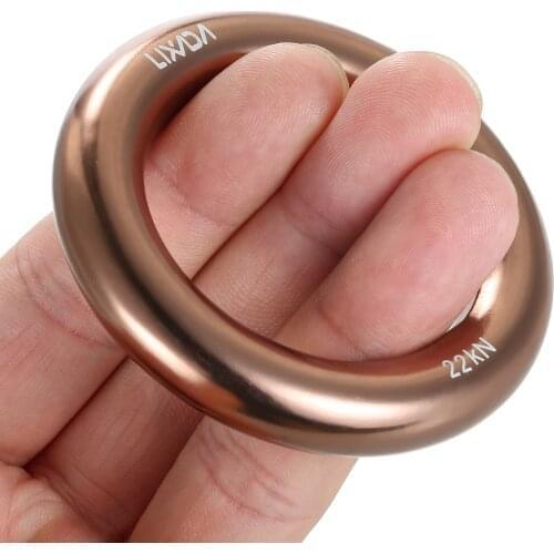 Lixada High Quality 22KN Rock Mountain Climbing O-ring Aluminum Rappel Ring Outdoor Rock Climbing Hammock Safety Rescue Gear