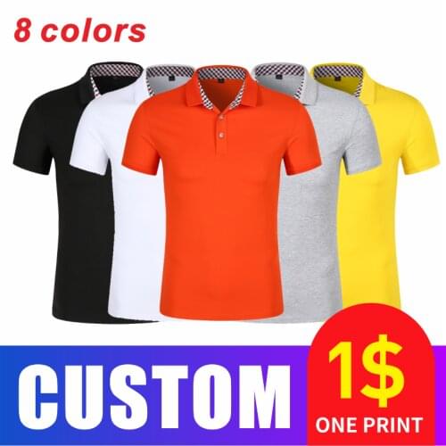 2021 summer new mens polo shirt comfortable and breathable business casual short sleeve custom embroidery printing
