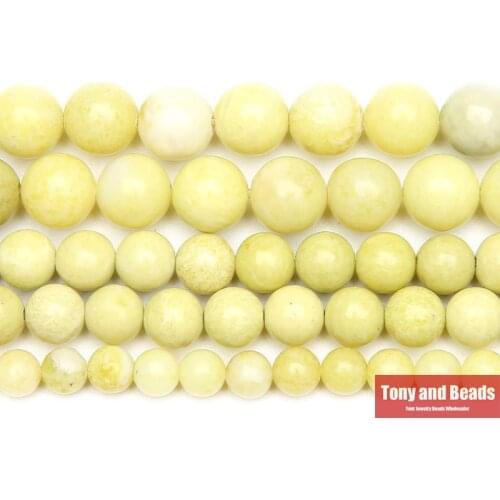 Natural Stone Lemon Jaspers Loose Beads 4 6 8 10 12MM Pick Size for Jewelry Making No.JD15