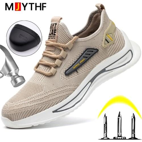 2021 New Work Shoes Sneakers Indestructible Industrial Shoes Safety Boots Men Steel Toe Shoes Puncture-Proof Protective Shoes