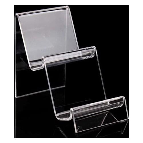 High Quality Acrylic Double Layers Phone Display Holder Mobile Phone Rack Cellphone Shelf Wallet Stand Portable Phones Rack