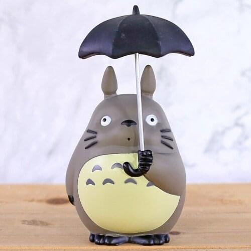 Cartoon My Neighbor Totoro with Umbrella Doll PVC Figure Model Toy Birthday Gift