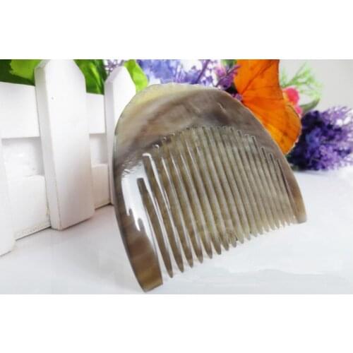 2020 New Natural Amber Pocket Ox Horn Comb Of Hair No Static Health Care Hair Brush Hairdressing Comb For Hair Styling Tool