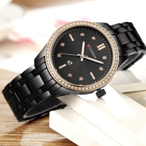 Women Watches Top Brand Luxury Gold Ladies Watch Date Stainless Steel Band Classic Bracelet Female Clock Lover Gift CURREN 9010