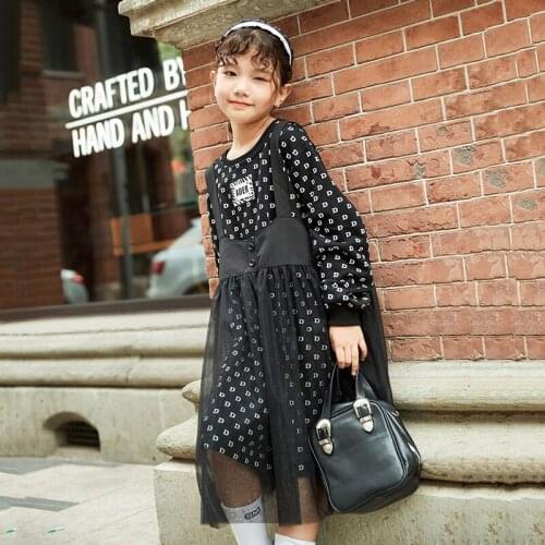 Girls spring and autumn parent-child net gauze dress 2021 new foreign princess dress fashionable gauze dress