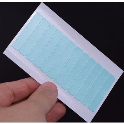 1 Sheet 12 PCS4CM*0.8CM SUPER HAIR TAPE Adhesive Double Side Tape for Human Hair, Tools For Hair Extension