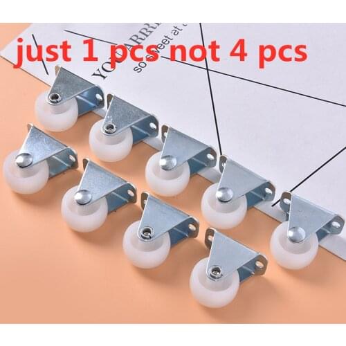 1pcs 10KG Universal Swivel Casters 1" Furniture Wheel Castor White PP Nylon Dual Roller Wheel For Platform Trolley Chair Hot