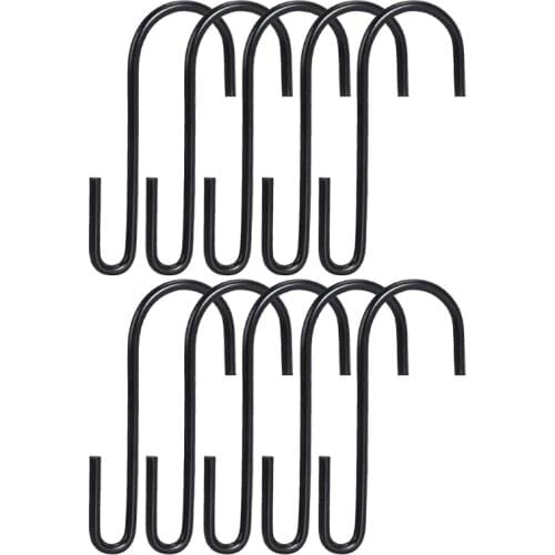 10pcs S Hooks Hanging Hooks Heavy Duty Hangers for Hanging Clothes Closet Rods Pans Pots Plants Bags Towels for Kitchen
