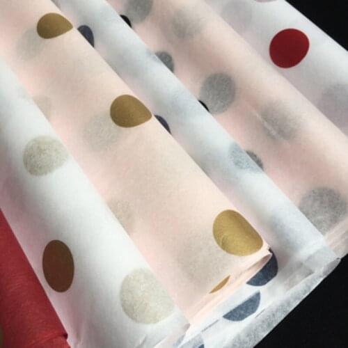 10pcs Gold Dots Tissue Sydney Paper Waterproof DIY Gift Packaging Craft Paper Roll Wine Wrapping Papers Floral Florist Supplies