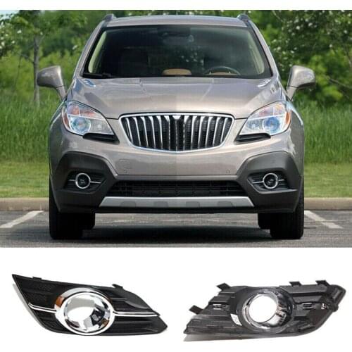 For Buick Encore 2013 2014 2015 High quality Front Left+Right Fog Lamp Cover Frames (No Bulbs) 2pcs