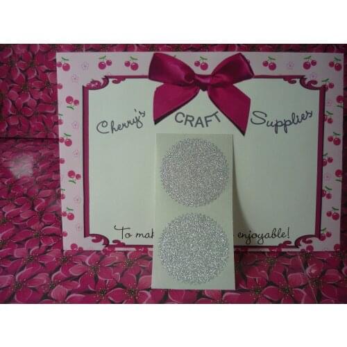 5cm Silver Glitter Starburst Stickers