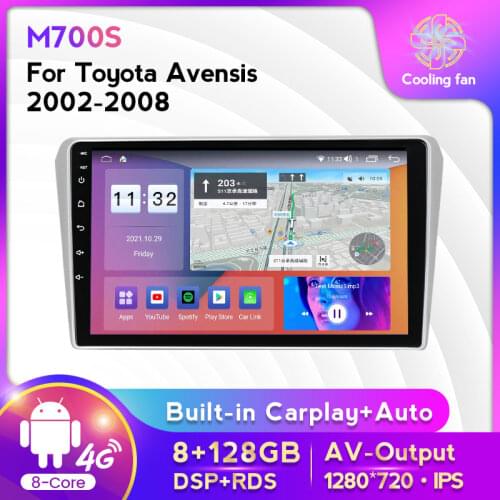 Android 10.0 DSP RDS For Toyota Avensis T250 2 II 2003-2009 Car Radio Multimedia Video Player Navigation GPS Carplay Auto 4G LTE