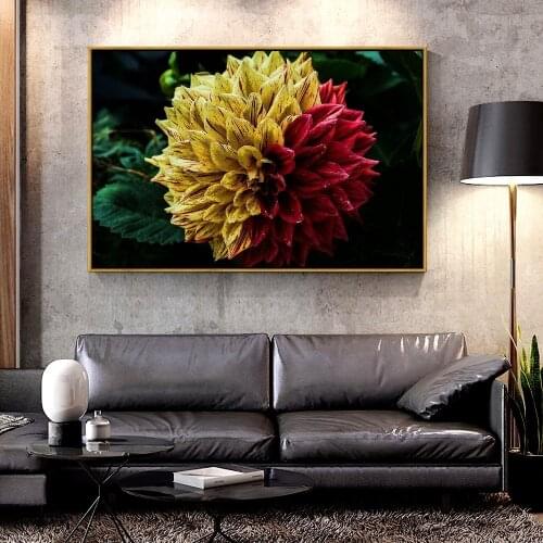 Artcozy Oil Canvas Painting flower_dahlia_decorative For Home Decoration Wall Art