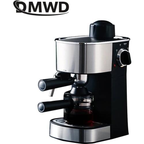 DMWD 240ML Household Espresso Coffee Machine Mini Coffee Maker Cappuccino Milk Frothers Milk Foamer 5 Bar Pressure Steam Type