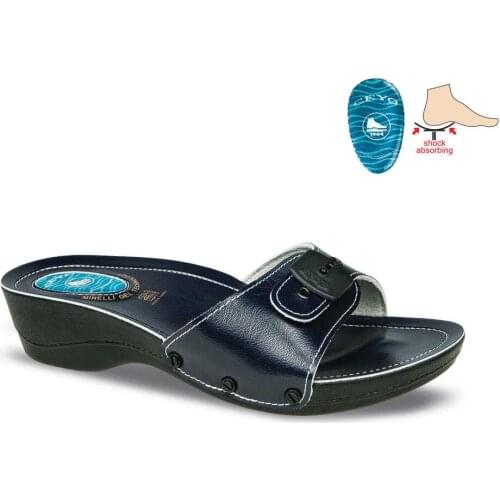 CEYO MINELLI-TOPUKLU-2 Slippers Women Gold Brown Beige Red Navy Blue Black Anatomic Footwear Gel Heel Spurs Comfort Heeled