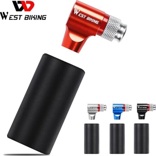 WEST BIKING CO2 Pump for Bicycle Schrader Presta Adapter Bike Pump Inflator Aluminum Tire Tube Mini Hand Pump NO CO2 Cartridge